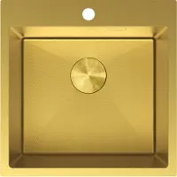 Mexen Solix stalen gootsteen 1-compartiment 500 x 500 , gouden HC - 6407501000-55HC