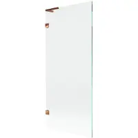 Mexen Lunar L badwand 1-delig 80 x 150 , transparant, roze goud - 897L-080-000-60-00
