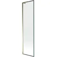 Mexen Next L badwand éénvleugelig 50 x 150 , zwart frame, goud - 895-050-000-03-70-50