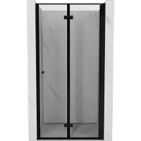 Mexen Mist-F opvouwbare douchedeur rechts 70 , zwart frame, zwart - 8A6-070-000-70-70-P