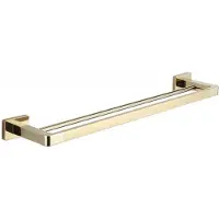 Mexen Asis dubbele handdoekhouder, goud - 7017625-50