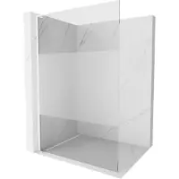 Mexen Kioto L douchewand Walk-in 80 x 200 , transparant/matglas, wit - 800-080-103-20-35