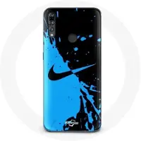 Nike Coque - - P30 Lite - Zacht - Blauw en Zwart - Logo