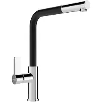 Mexen Flora keukenkraan, chroom/zwart - 670401-07