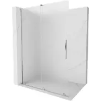 Mexen Velar schuifbare douchewand Walk-in 130 x 200 , ijsglas 8 mm, chroom - 871-130-000-33-01