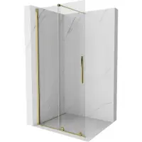 Mexen Velar schuifbare douchewand Walk-in 120 x 200 , transparant 8 mm, goud - 871-120-000-03-50