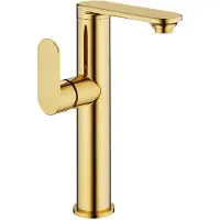 Mexen Milo wastafelkraan hoog zijhendel, goud - 71315-50