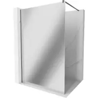 Mexen Kioto douchewand Walk-in 80 x 200 , spiegel 8 mm, geborsteld geweergrijs - 800-080-101-66-50