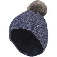 Heat Holder - Thermische pomponhoed voor dames - Blauw