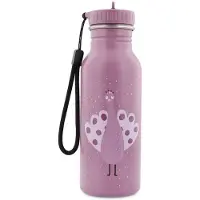 Trixie | Drinkfles - Mrs. Peacock - RVS Waterfles voor kinderen - 500ml - Lekvrije Fles - Paars - Pauw