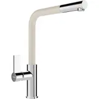 Mexen Flora keukenkraan, chroom/beige - 670401-09