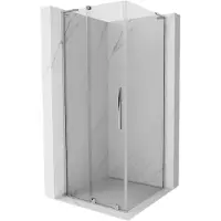 Mexen Velar L schuifdouchecabine 90 x 90 , transparant, chroom - 871-090-090-03-01