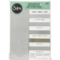 SIZZIX 50 vellen Opulent cardstock silver -
