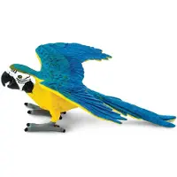 Safari Ltd. Blue and Gold Macaw Figurine - Detailed 4.5" Plastic Bird Figure - Educational Toy for Boys Girls and Kids Ages 3+