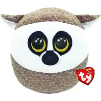 TY Peluche Squish A Boos Small Linus Le Lémurien Marron et Blanc