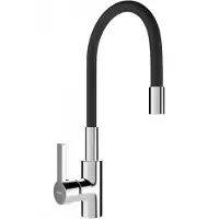 Mexen Flex keukenkraan, chroom/zwart - 670900-07