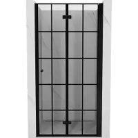 Mexen Mist-F douchedeur opvouwbaar rechts 120 , zwarte ruit, zwart - 8A6-120-000-70-77-P
