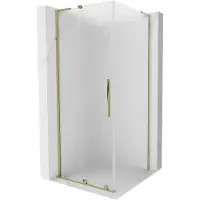 Mexen Velar L douchecabine schuifdeur 100 x 100 , ijs, goud - 871-100-100-33-50