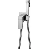 Mexen Cube inbouw bidetkraan met puntsproeier set, chroom - 7599150-00