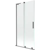 Mexen Velar L 2-delige schuifbare badwand 90 x 150 , transparant, gun metal - 896-090-003-01-95