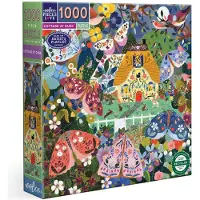 Piece & Love eeBoo : Cottage at Dusk - 1000 Stukjes Puzzel - Vierkante Volwassen Jigsaw, Flora Waycott's Nachtmagie