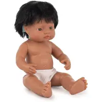 Miniland Latin With Implant Baby Doll 38 Cm Zwart Kinderen
