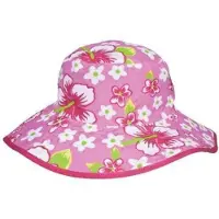 Baby Banz baby-meisjes UV omkeerbare emmerhoed roze bloemen 2