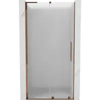 Mexen Velar L schuifdouchedeur 110 , matglas, rosegoud - 871-110-003-31-60