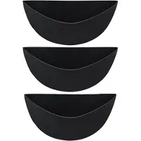 TAUOH 3 stuks 16 inch halfronde plantenbakvoeringen, stoffen plantencirkel, bloemenmand, vervangende viltvoering