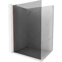 Mexen Kioto L douchewand Walk-in 90 x 200 , grafiet, geborsteld koper - 800-090-103-65-40