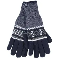 Heat Holder - Nordic Fleece gevoerde herenhandschoenen - Marine (Karlstad)