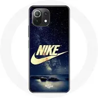 Nike Coque - - Xiaomi Mi 11 Lite - Gouden Logo - Sterrennacht - Flexibel