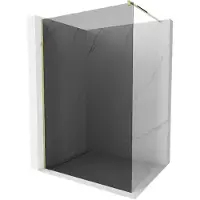 Mexen Kioto douchewand Walk-in 80 x 200 , grafiet 8 mm, goud - 800-080-101-50-40
