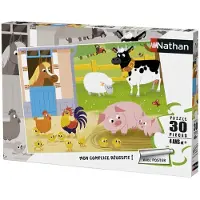Nathan Puzzel Boerderij 30 stukken - - Mix - Groen - Educatief spel 10 jaar