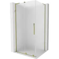 Mexen Velar L schuifdouchecabine 120 x 85 , ijs, goud - 871-120-085-33-50