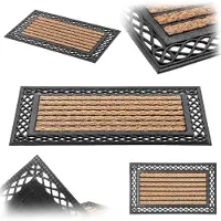 Kadax Antislip deurmat voor de entree, huisdeurmat van kokos en rubber, kokosmat voor buiten, deurmat voor buiten, rechthoekig, 75 x 45 cm