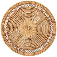 Melitt Thuis Geweven Muur Mand Natuurlijk Boho Woondecoratie Decoratief Rotan Decor Geweven Muur Decor Geweven Muur Opknoping 11,8 Inch