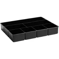 Rubbermaid Extra Diepe Bureau Lade Organizer, Kunststof, 11.875 x 15 x 2.5 Inch, Zwart