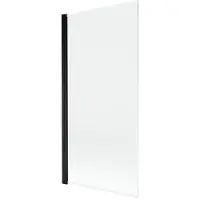 Mexen Mist badwand 1-deurs 90 x 150 , transparant, zwart - 8A9-090-001-70-00