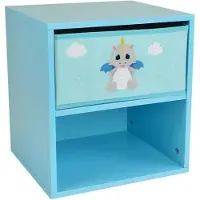 Fun House Nachtkastje LEON DE DRAAK - Fun House, Blauw 36 x 33 x 30 cm