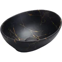 Mexen Elza opbouw wastafel 40 x 33 cm, zwart steen - 21014098