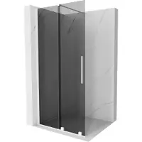 Mexen Velar schuifbare Walk-in Douchewand 120 x 200 , grafiet 8 mm, wit - 871-120-000-43-20