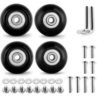 Tlily Set van 4 vervangende bagagewielen 50 mm