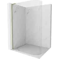 Mexen Kioto-R L afgeronde douchewand Walk-in 100 x 200 , transparant, goud - 800-100-103-50-06