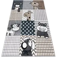 Rugsx Tapijt FUN Pets voor kinderen, dieren grijs 180x270 cm