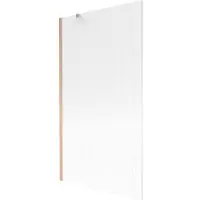 Mexen Next badwand met 1 paneel 100 x 150 , streepjes, geborsteld koper - 895-100-000-00-09-65