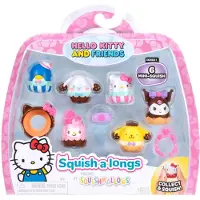 Squish-A-Longs Hello Kitty en vrienden ijsje mini-squish + accessoire, 6-pack