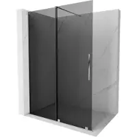 Mexen Velar douchewand schuifbaar Walk-in 130 x 200 , grafiet 8 mm, chroom - 871-130-000-43-01