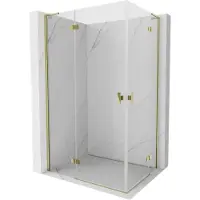 Mexen Mist-H L Duo douchecabine naar buiten draaiend links 110 x 100 , transparant, goud - 8A5L-110L-100P-50-00