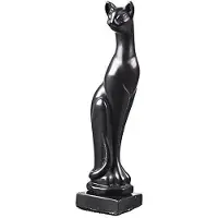 Danila-Souvenirs Decoratief stenen beeldje figuur sculptuur Staande zwarte kat 13 cm